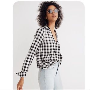 Madewell Wrap-front Shirt in Buffalo Check